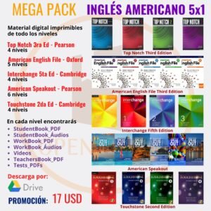 MEGA PACK Inglés Americano Adultos (Material digital)